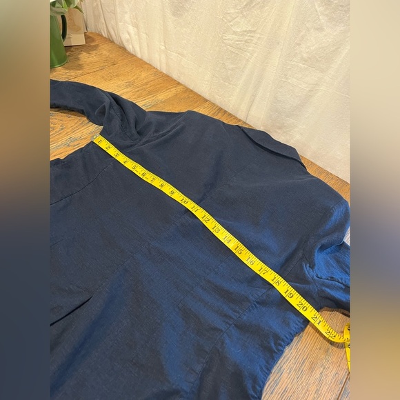 💙 ADDITION ELLE - Navy Linen-Blend Blazer - Size 10 - Picture 6 of 9